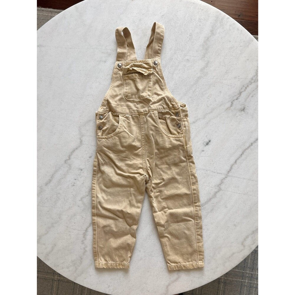Zara Kids Beige Denim Overalls Size 3-4 Years